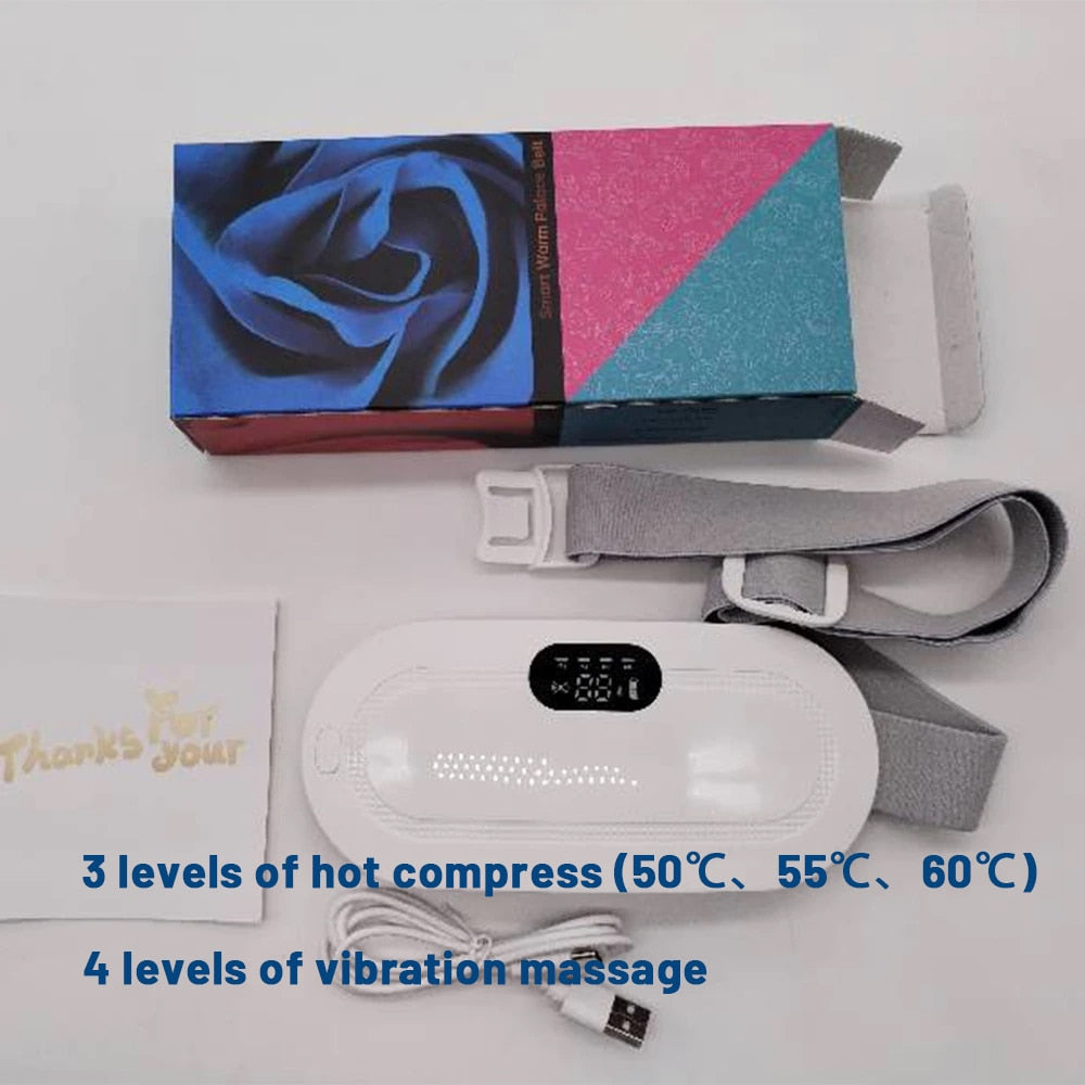 Heating and vibrating pad for menstrual and back pain