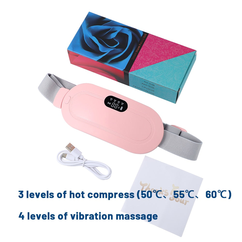 Heating and vibrating pad for menstrual and back pain