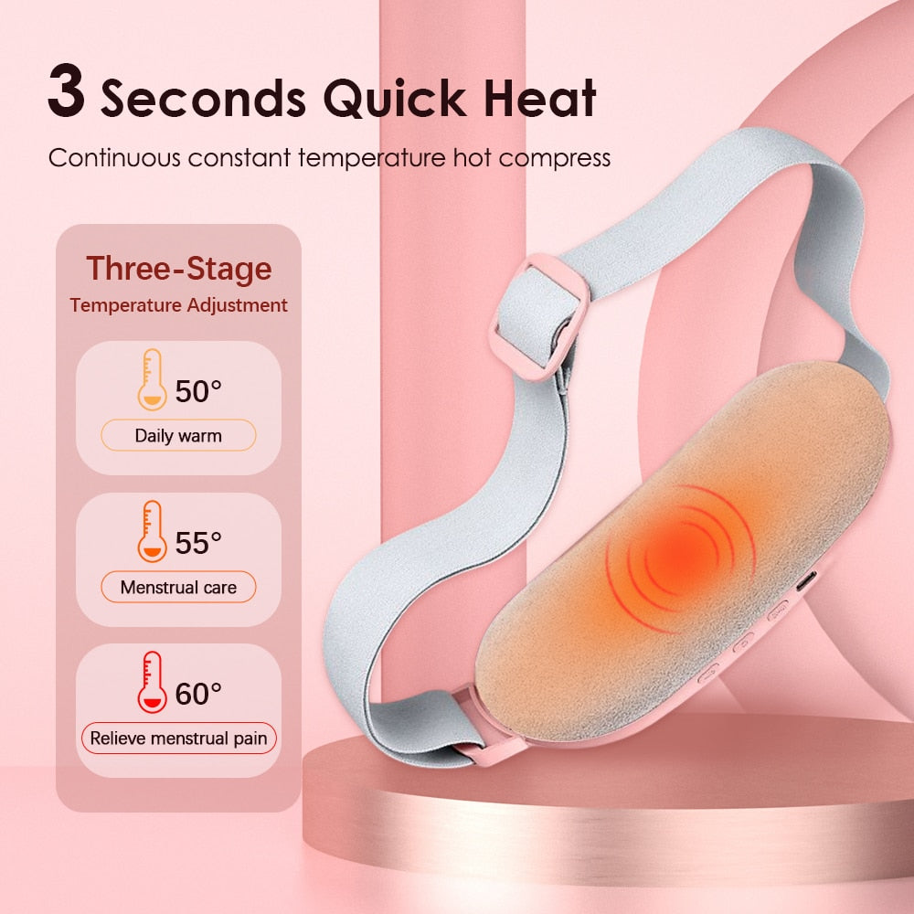 Heating and vibrating pad for menstrual and back pain